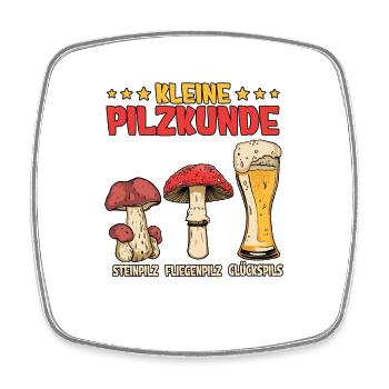 Pilzsammler Pilz Sucher - Viereckiger Kühlschrankmagnet - Weiß - Vorne