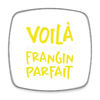 Voilà À Quoi Ressemble Le Frangin Parfait - Magnet carré - blanc - Devant