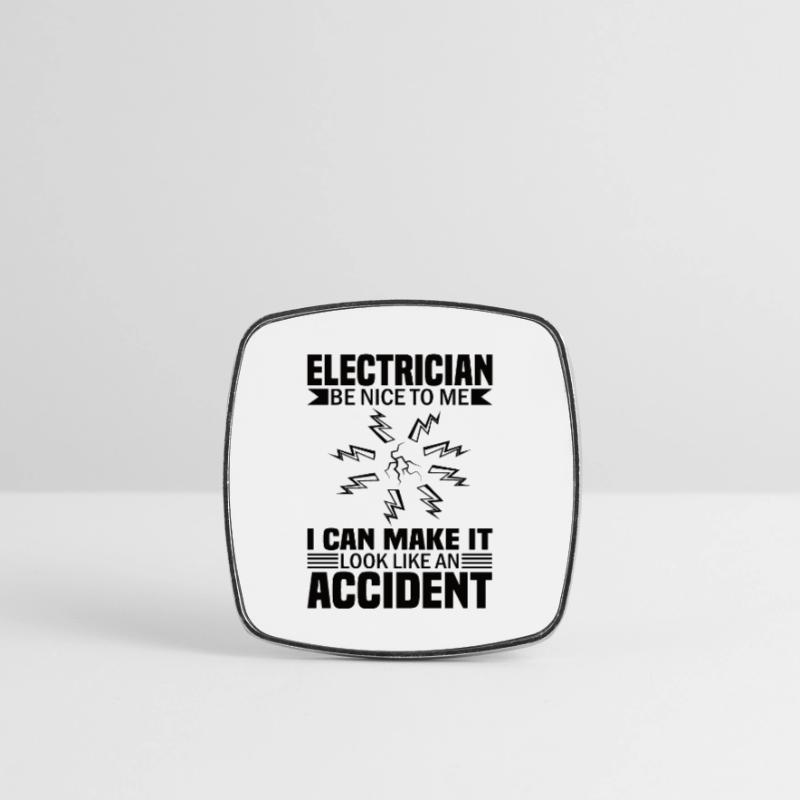 Electrician Electrical Engineer Electronics Technician Sarcasm Square fridge magnet