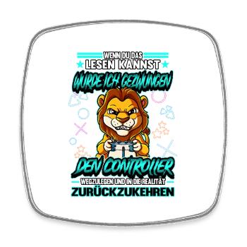 Zocken Gaming Gamer Zocker Videospiel - Viereckiger Kühlschrankmagnet - Weiß - Vorne