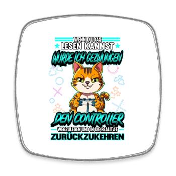 Zocken Gaming Gamer Zocker Videospiel - Viereckiger Kühlschrankmagnet - Weiß - Vorne