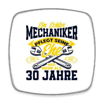 Perlenhochzeit Ehepaar 30. Hochzeitstag Geschenk - Viereckiger Kühlschrankmagnet - Weiß - Vorne