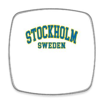 STOCKHOLM SWEDEN - Viereckiger Kühlschrankmagnet - Weiß - Vorne