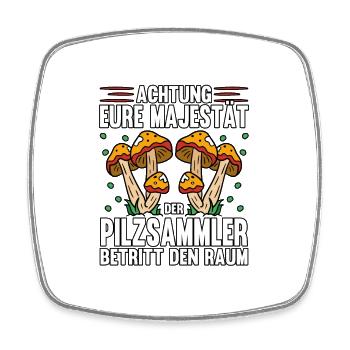 Pilzsammler Pilz Sucher - Viereckiger Kühlschrankmagnet - Weiß - Vorne