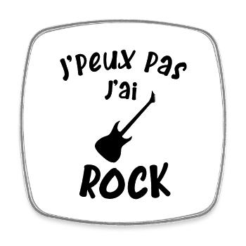 Je peux pas j'ai rock - Magnet carré - blanc - Devant
