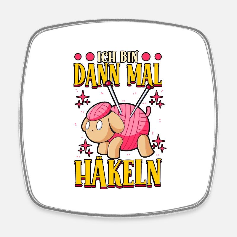Häkeln - Viereckiger Kühlschrankmagnet - Weiß