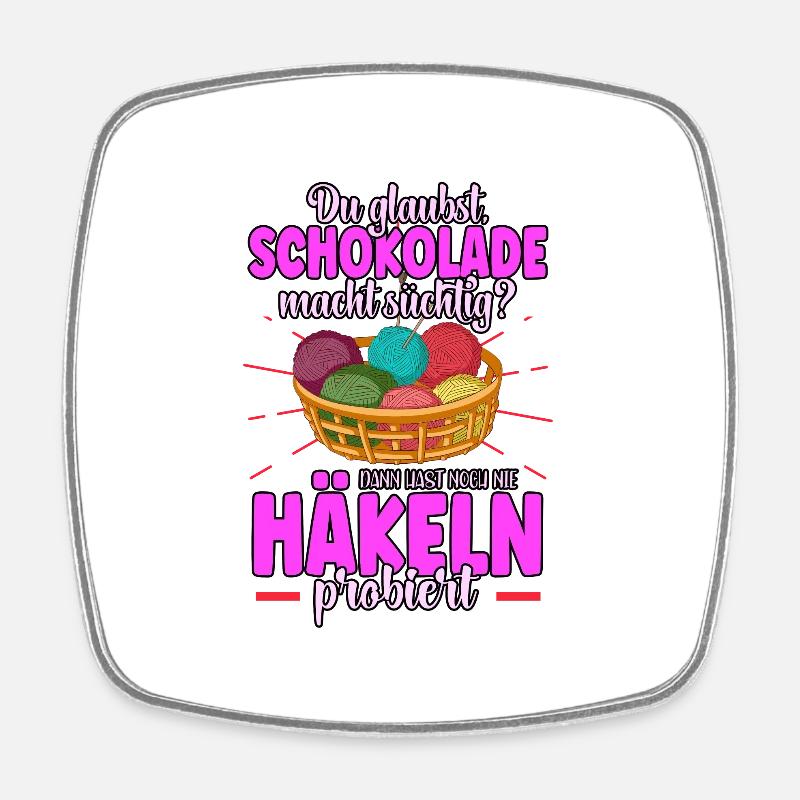 Häkeln - Viereckiger Kühlschrankmagnet - Weiß