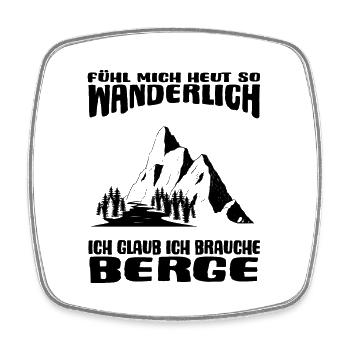 bergwandern wandervoll servus alpin bergwanderung - Viereckiger Kühlschrankmagnet - Weiß - Vorne