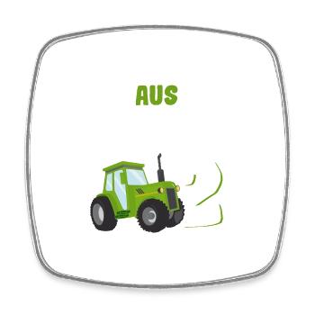 Lustige Bauernhof Traktor Geburtstag Geschenkideen - Viereckiger Kühlschrankmagnet - Weiß - Vorne