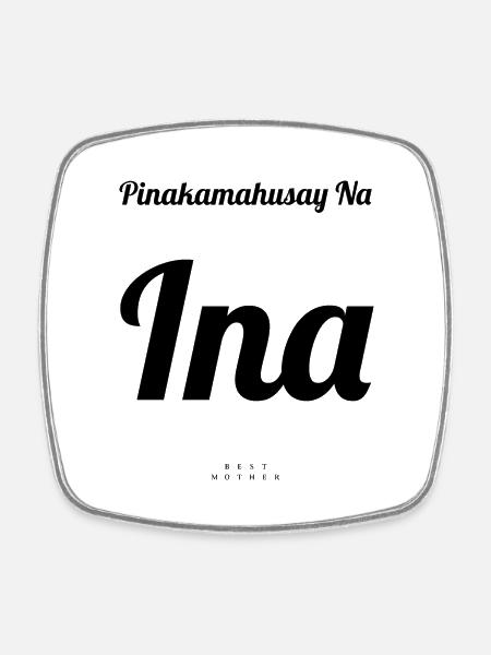 Filipino Spruch - Viereckiger Kühlschrankmagnet - Weiß
