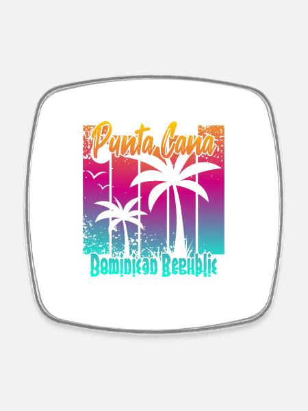 Punta Cana - Viereckiger Kühlschrankmagnet - Weiß
