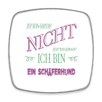 spruch geek bullterrier schäferhund lieblingshund - Viereckiger Kühlschrankmagnet - Weiß - Vorne