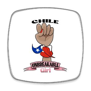 Chile Girl Unbreakable I Chile Heritage I Chile - Viereckiger Kühlschrankmagnet - Weiß - Vorne