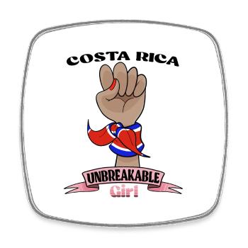 Costa Rica Girl Unbreakable I Heritage Costa Rica - Square fridge magnet - white - Front