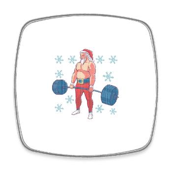 Weihnachten Pyjamas Workout Gym Santa Claus No - Viereckiger Kühlschrankmagnet - Weiß - Vorne