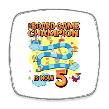 Dieses Brettspiel Champion Ist Jetzt 5 | - Viereckiger Kühlschrankmagnet - Weiß - Vorne