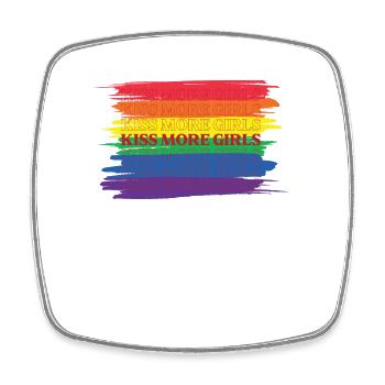 LGBTQ Nonbinary Colorful Rainbow Flag LGBTQ+ Pride - Square fridge magnet - white - Front