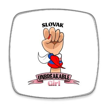 Slovak Girl Unbreakable I Slovak Heritage I - Square fridge magnet - white - Front