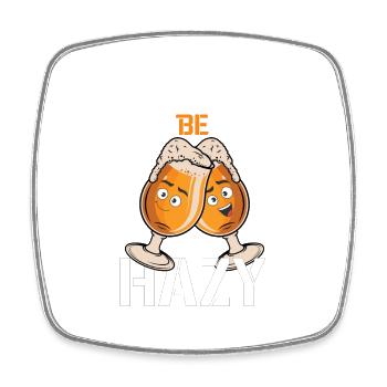 Batches be Hazy Beer Drinker Beer Brew Beer Glass - Square fridge magnet - white - Front