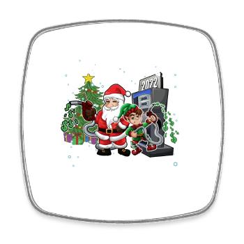 Drôle de Noël 2022 Actualités Noël - Magnet carré - blanc - Devant