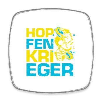 Hopfenkrieger Saufen Lustiges Bier Liebhaber Biert - Viereckiger Kühlschrankmagnet - Weiß - Vorne