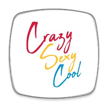 design cool sexy fou - Magnet carré - blanc - Devant