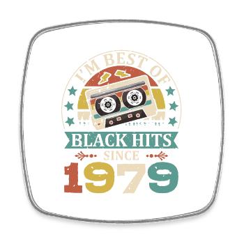 I’m Best Of Black Hits Cassette depuis 1979 - Magnet carré - blanc - Devant
