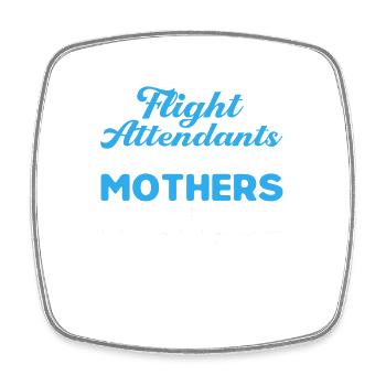 Flight Attendant Stewardess Cabin Crew - Square fridge magnet - white - Front