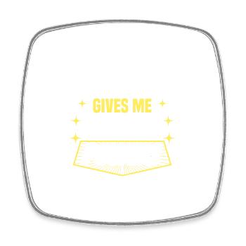 Spaghetti and Meatballs Gives Me Teacher Powers - Square fridge magnet - white - Front