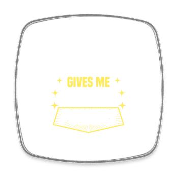 Chocolate Pudding Gives Me Teacher Powers Funny - Square fridge magnet - white - Front