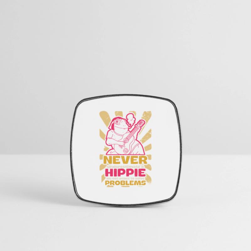 Peace solves all problems Hippie Square fridge magnet