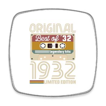 Anniversaire Vintage Idée Cadeau Original 1932 - Magnet carré - blanc - Devant