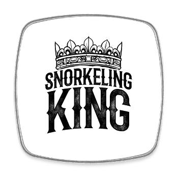 Snorkeling King Scuba Diver Diving Snorkeling Snor - Viereckiger Kühlschrankmagnet - Weiß - Vorne
