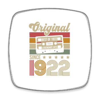 Vintage Geburtstag Original Geschenkidee 1922 - Viereckiger Kühlschrankmagnet - Weiß - Vorne