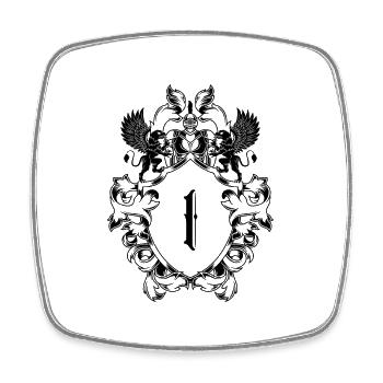 I Buchstabe Wappen - Viereckiger Kühlschrankmagnet - Weiß - Vorne