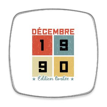 cadeau DÉCEMBRE 1990 ÉDITION LIMITÉE - Magnet carré - blanc - Devant