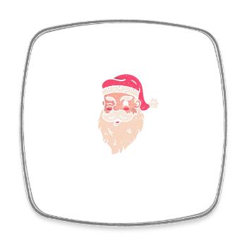 Xmas Weihnachtsmann Lustige Weihnachten So sagen - Viereckiger Kühlschrankmagnet - Weiß - Vorne