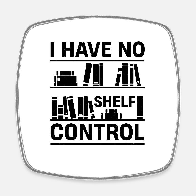 Book Reader Reading Literature Bookworm Gift Idea - Square fridge magnet - white