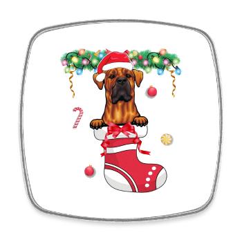 Tosa Inu Dog Lover Christmas - Dog Christmas Stock - Square fridge magnet - white - Front