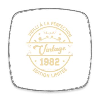 Vintage 1982 Idée Cadeau D Anniversaire Rétro 1982 - Magnet carré - blanc - Devant