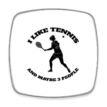 Tennisspieler Tennisverein Tennis Tennisschläger - Viereckiger Kühlschrankmagnet - Weiß - Vorne
