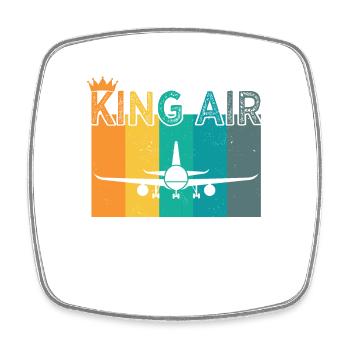 Pilote d’avion volant Sport Idée cadeau - Magnet carré - blanc - Devant