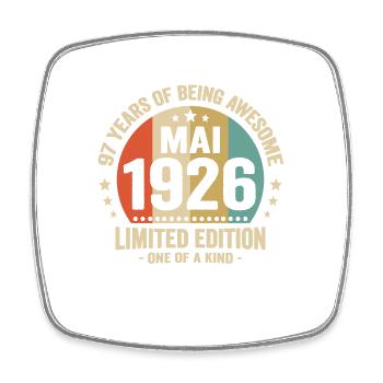 Mai 1926 97 Ans Anniversaire Vintage Idée Cadeau - Magnet carré - blanc - Devant