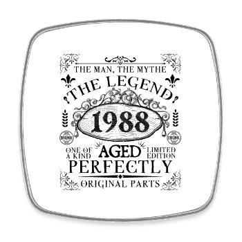 1988 | Die Legende seit 1988 Geburtstag - Viereckiger Kühlschrankmagnet - Weiß - Vorne