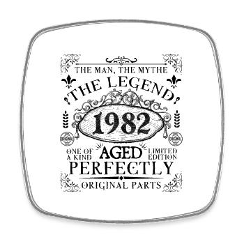 1982 | Die Legende seit 1982 Geburtstag - Viereckiger Kühlschrankmagnet - Weiß - Vorne