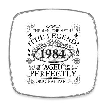 1984 | Die Legende seit 1984 Geburtstag - Viereckiger Kühlschrankmagnet - Weiß - Vorne