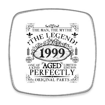 1999 | Die Legende seit 1999 Geburtstag - Viereckiger Kühlschrankmagnet - Weiß - Vorne