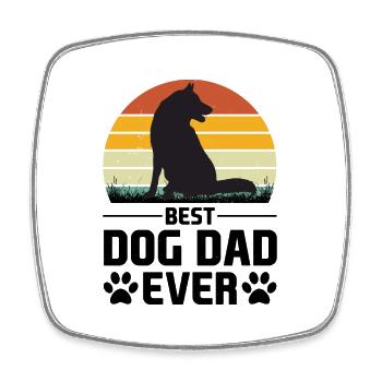 Hundebesitzer Hund Hundehalter Hundefreunde Gassi - Viereckiger Kühlschrankmagnet - Weiß - Vorne