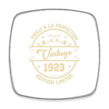 Vintage 1923 Idée Cadeau D Anniversaire Rétro 1923 - Magnet carré - blanc - Devant