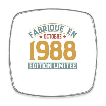 Fabriqué En Octobre 1988 Édition Limitée - Magnet carré - blanc - Devant
